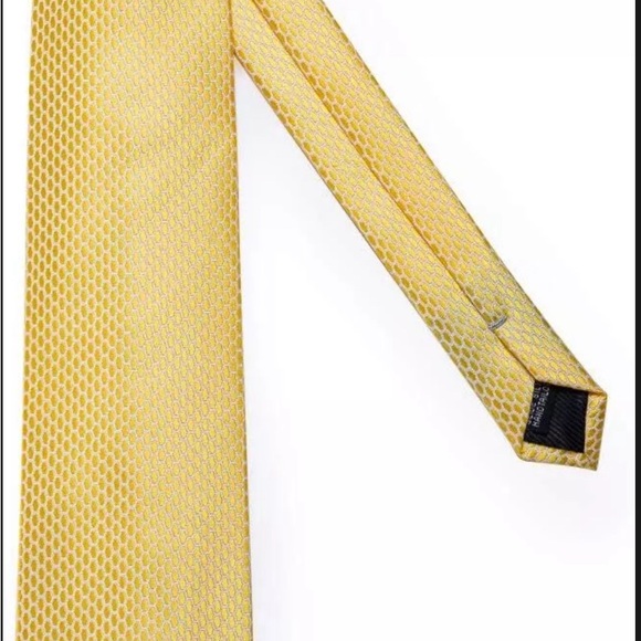 DiBanGu Solid Tie Men's Silk Tie Handkerchief Woven Necktie & Pocket Square NEW - Picture 2 of 16